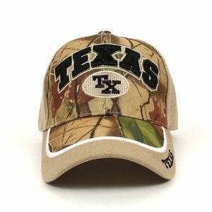 Texas Camo 3D Embroidered Baseball Cap, Hat